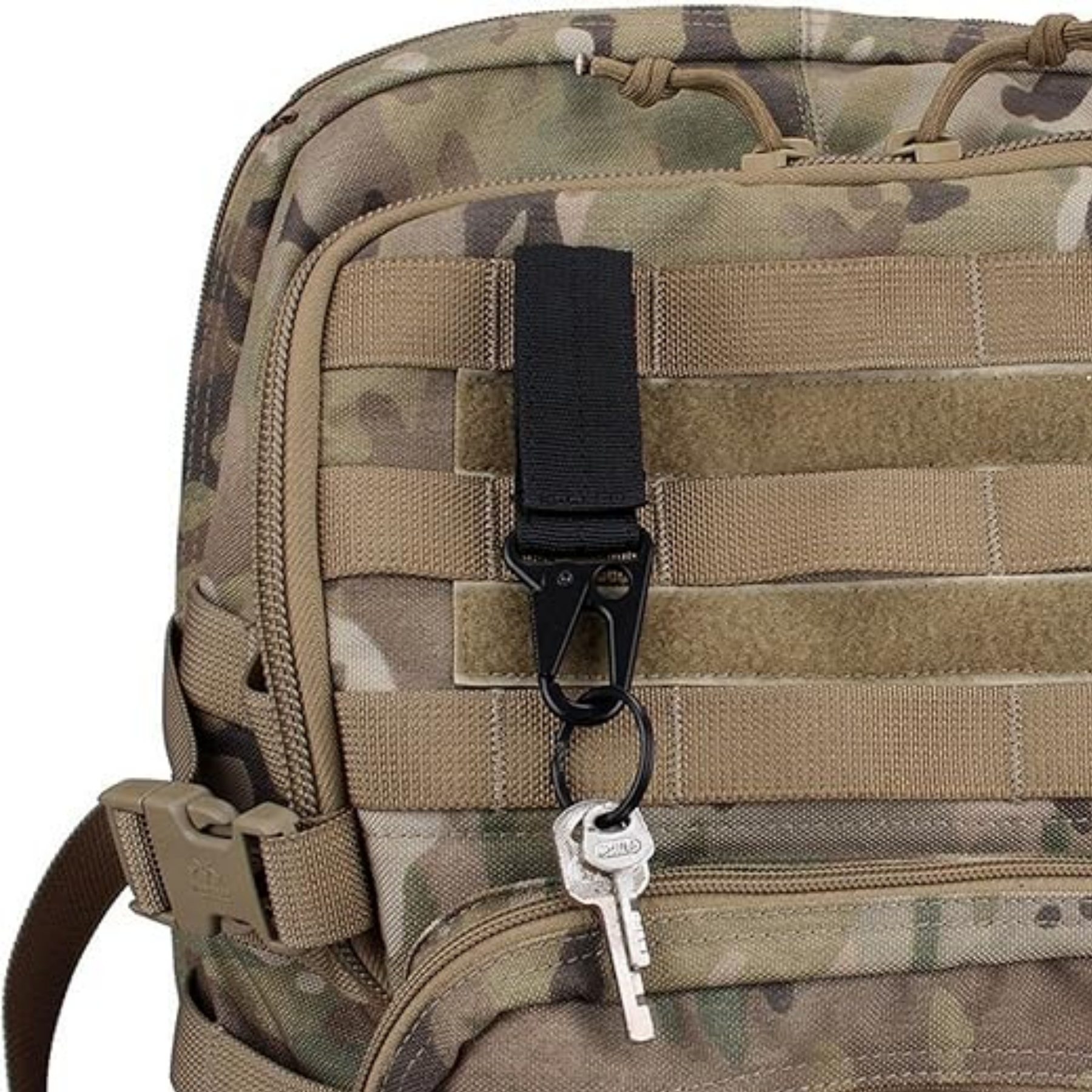 Custom Molle Tactical Webbing Strap Carabiner Keychain Clip 6
