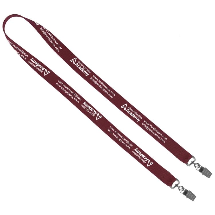 "CULVER" 3/4" Width Dual Attachment Silkscreen Polyester Lanyard 15