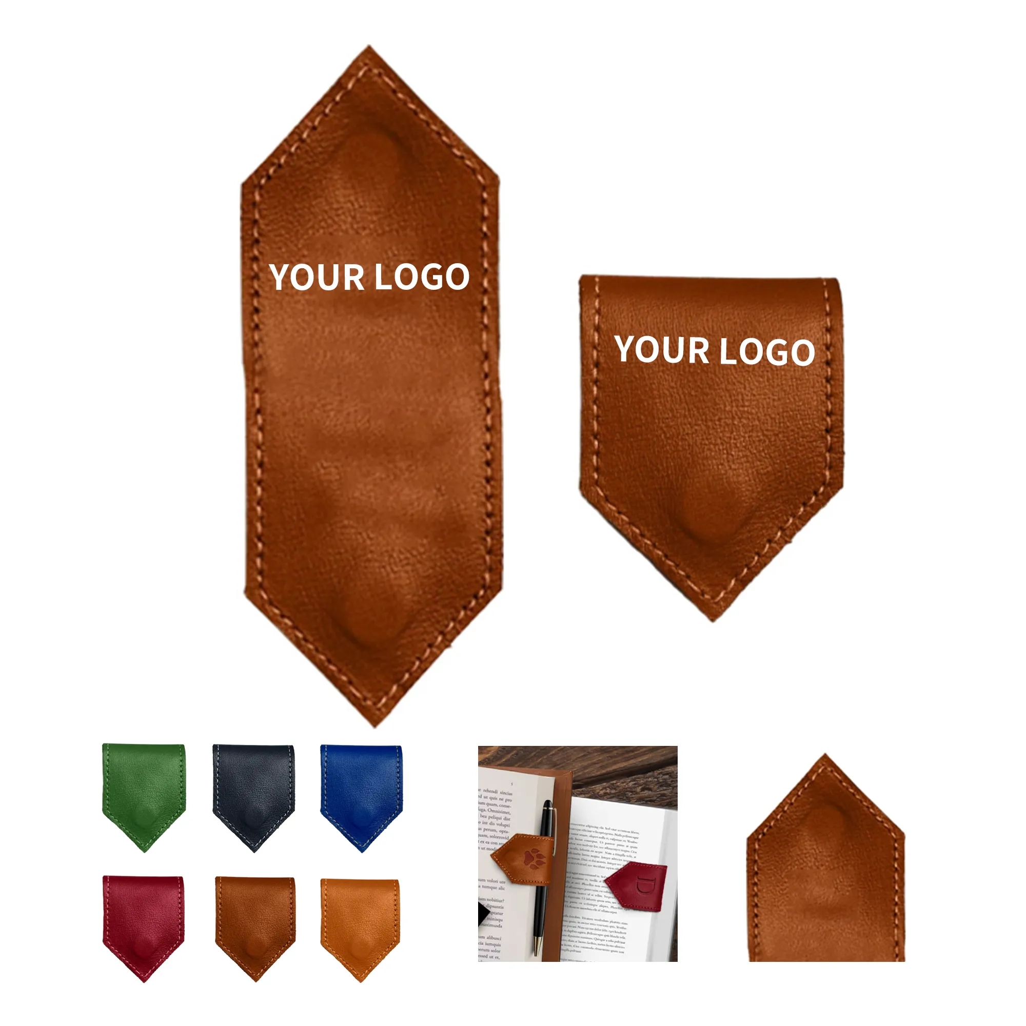 PU Leather Magnetic Bookmark with Compact Design 1