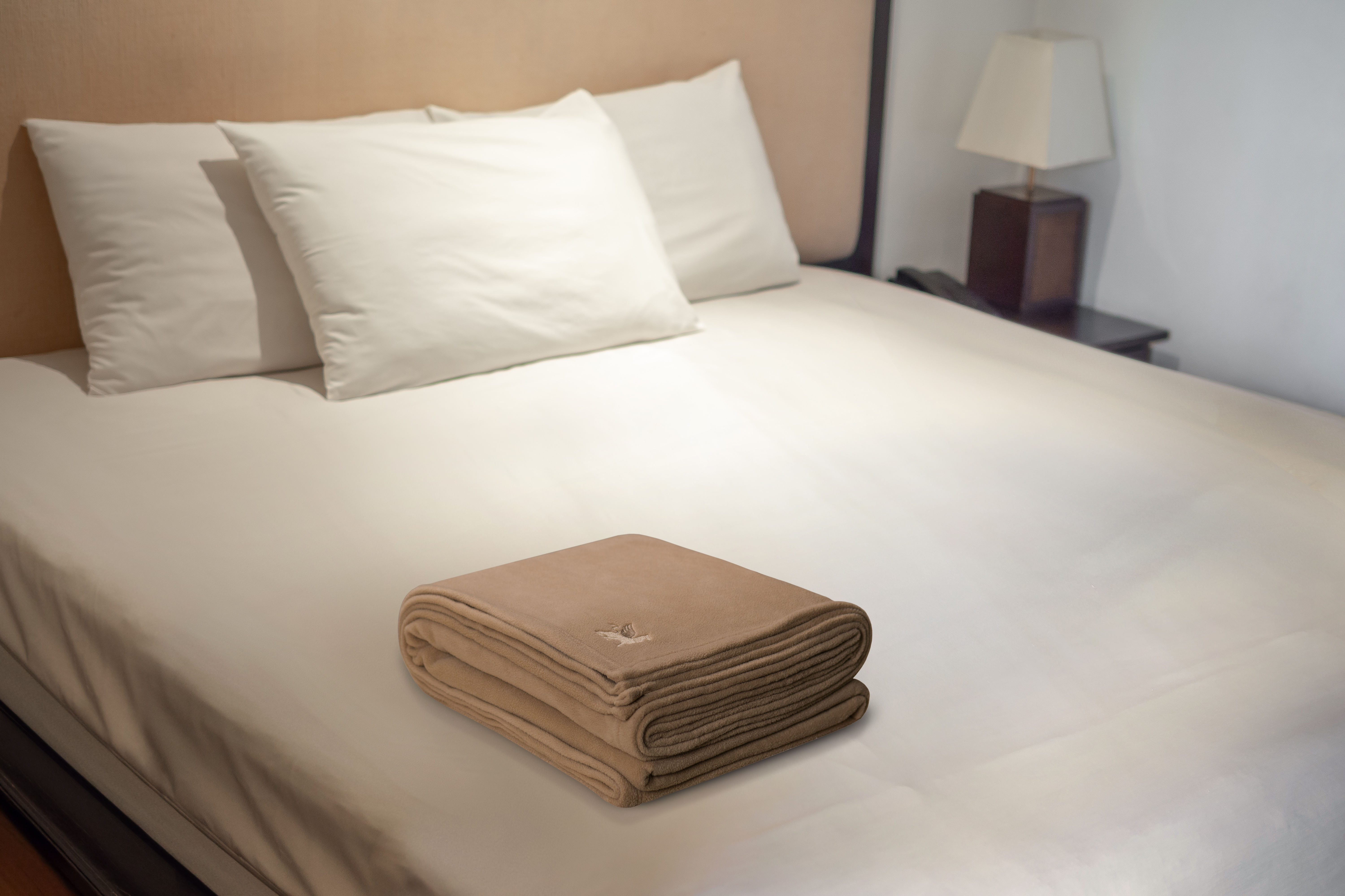 Desert Tan 100% Polyester Antipill Full Fleece Blanket 2