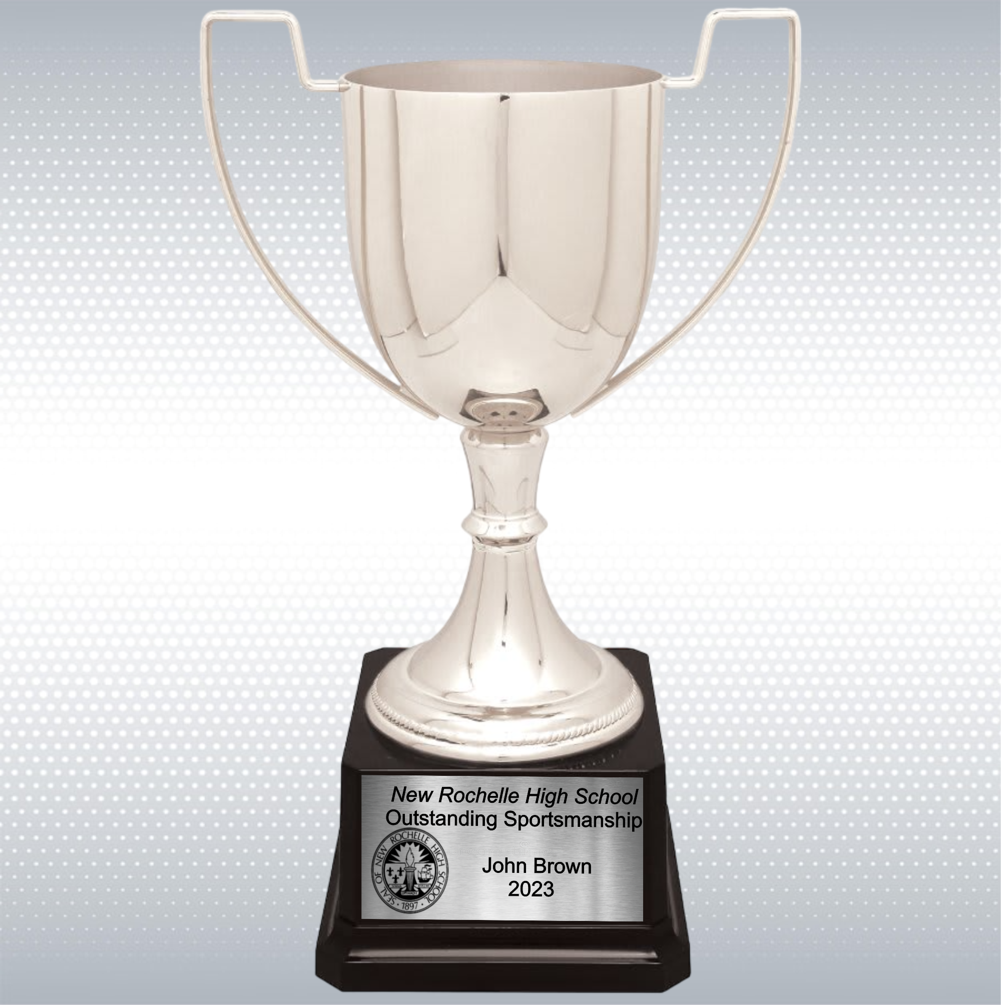 10 1/2" Completed Zinc Cup Trophy on Plastic Base 3