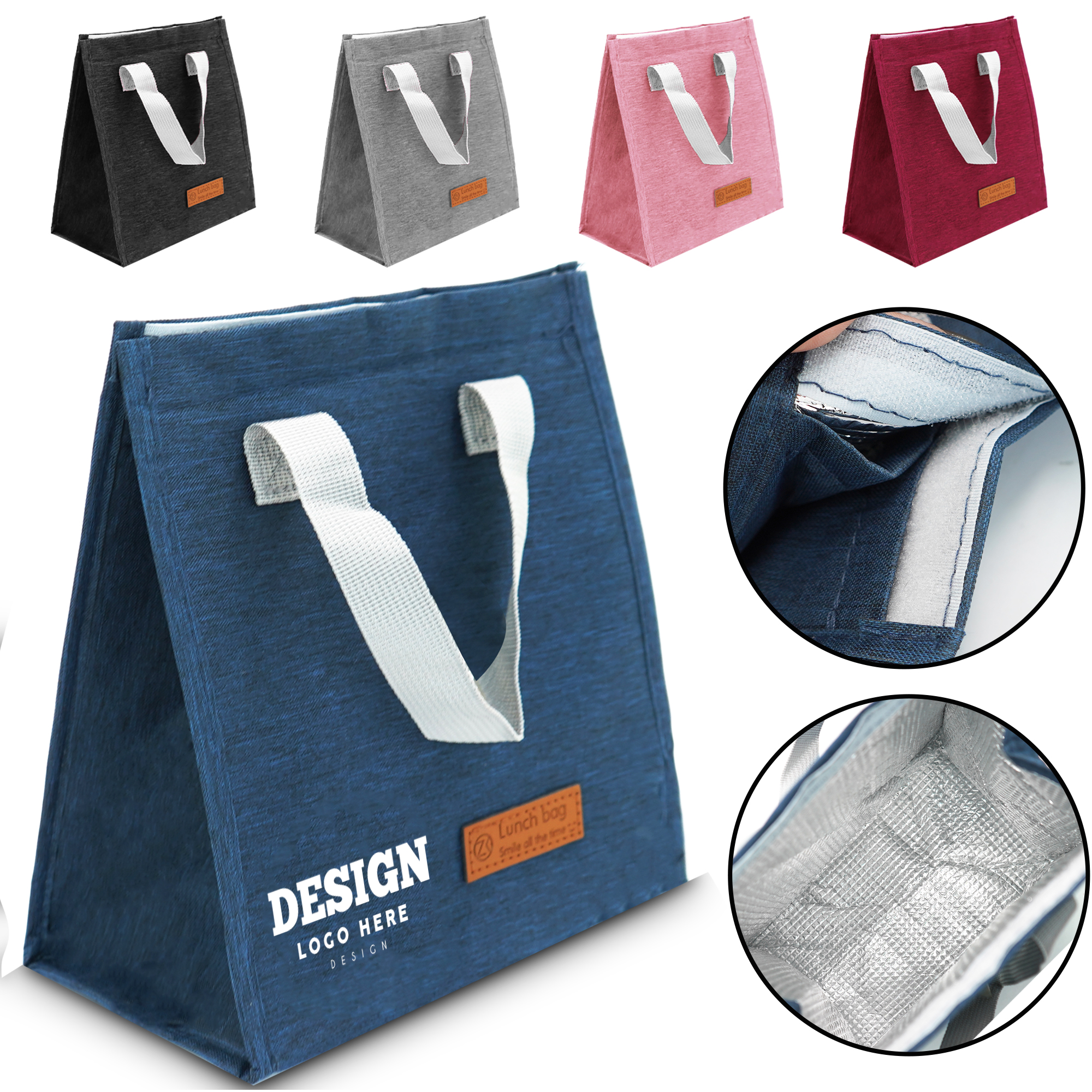 Oxford Cloth Lunch Bag Capacity Insulated Aluminum Foil 2
