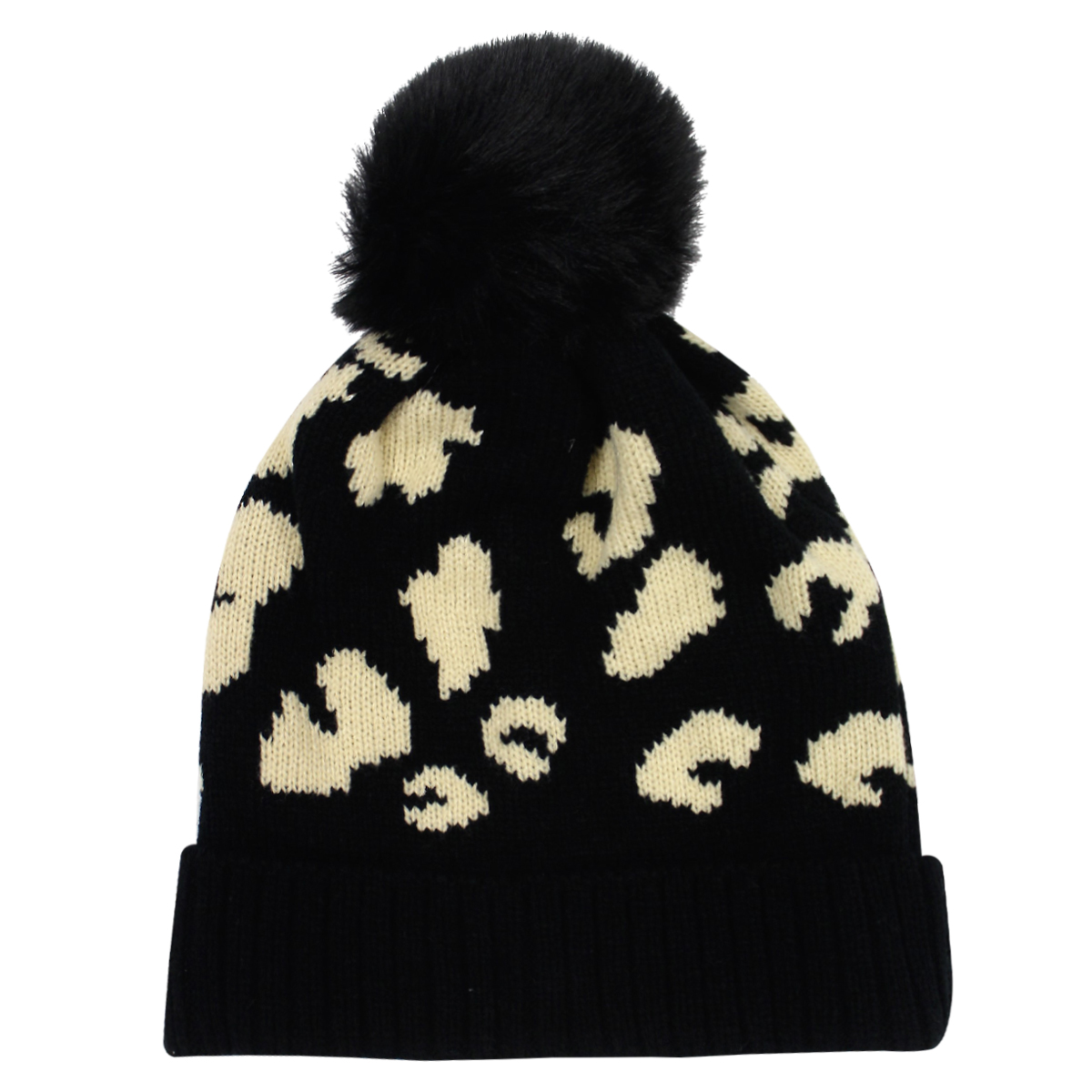 Leopard Print Pom Beanie 7