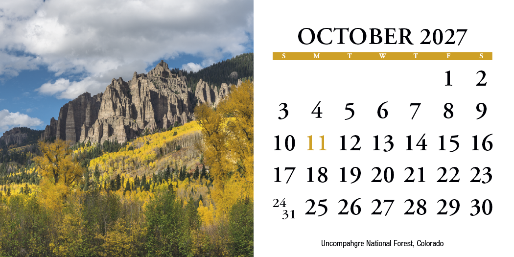 HotLine® Products Scenic America® Desk Tent Calendar 26