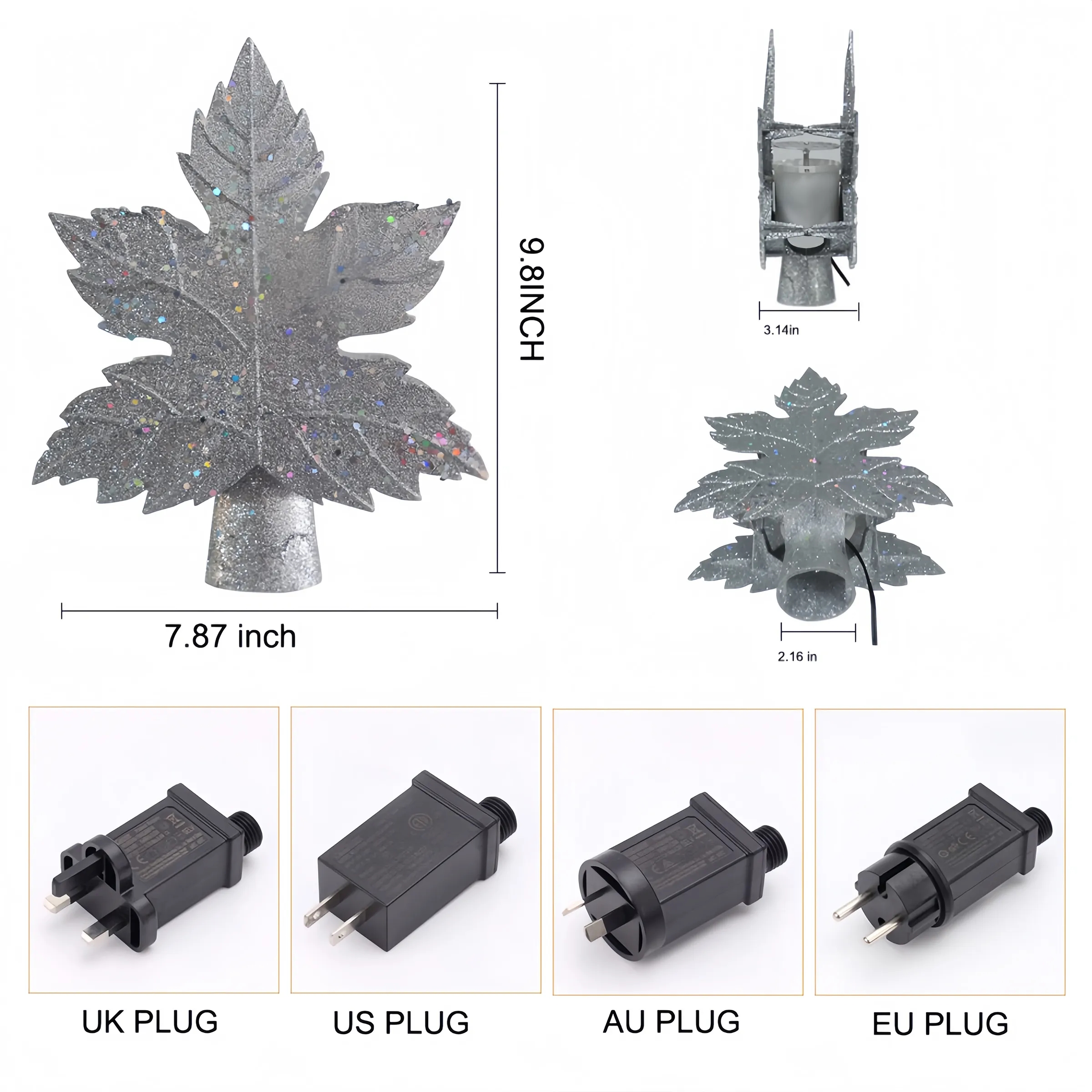 Abs Leaf Style Christmas Tree Projection Light 4