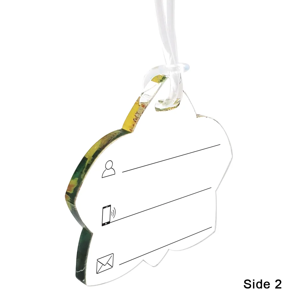 Custom 1/4" Acrylic Write-On Luggage Bag Tags 4
