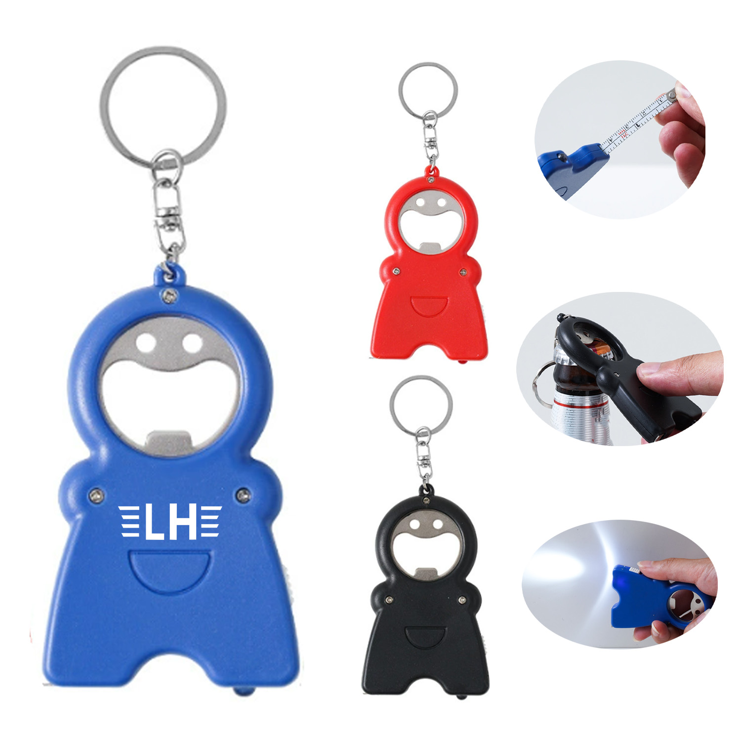 Keychain Tool with Tape Measure, Flashlight & Bottle Opener 5