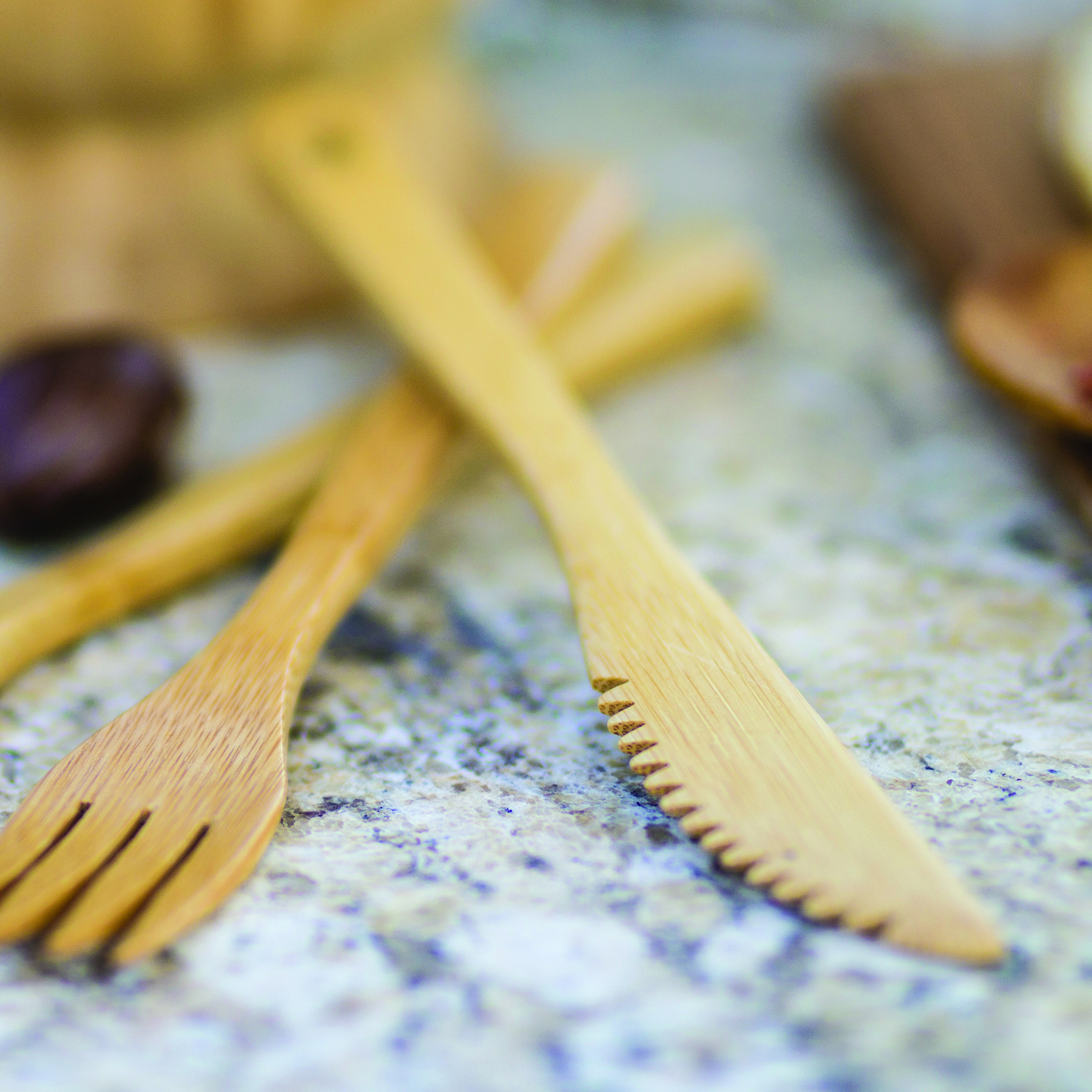 Reusable Bamboo Serrated 8" Knife, Dishwasher Safe 5