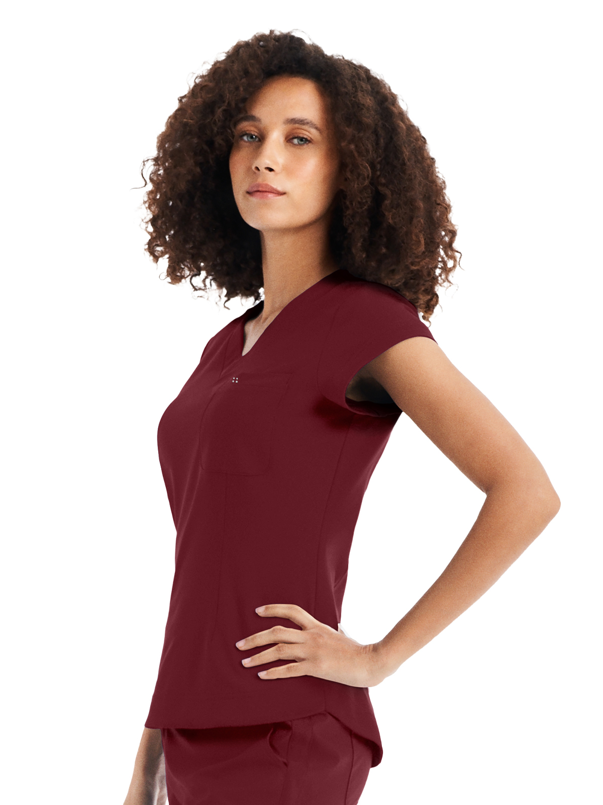 White Cross - CRFT - Women's One-Pocket V-Neck Top 11