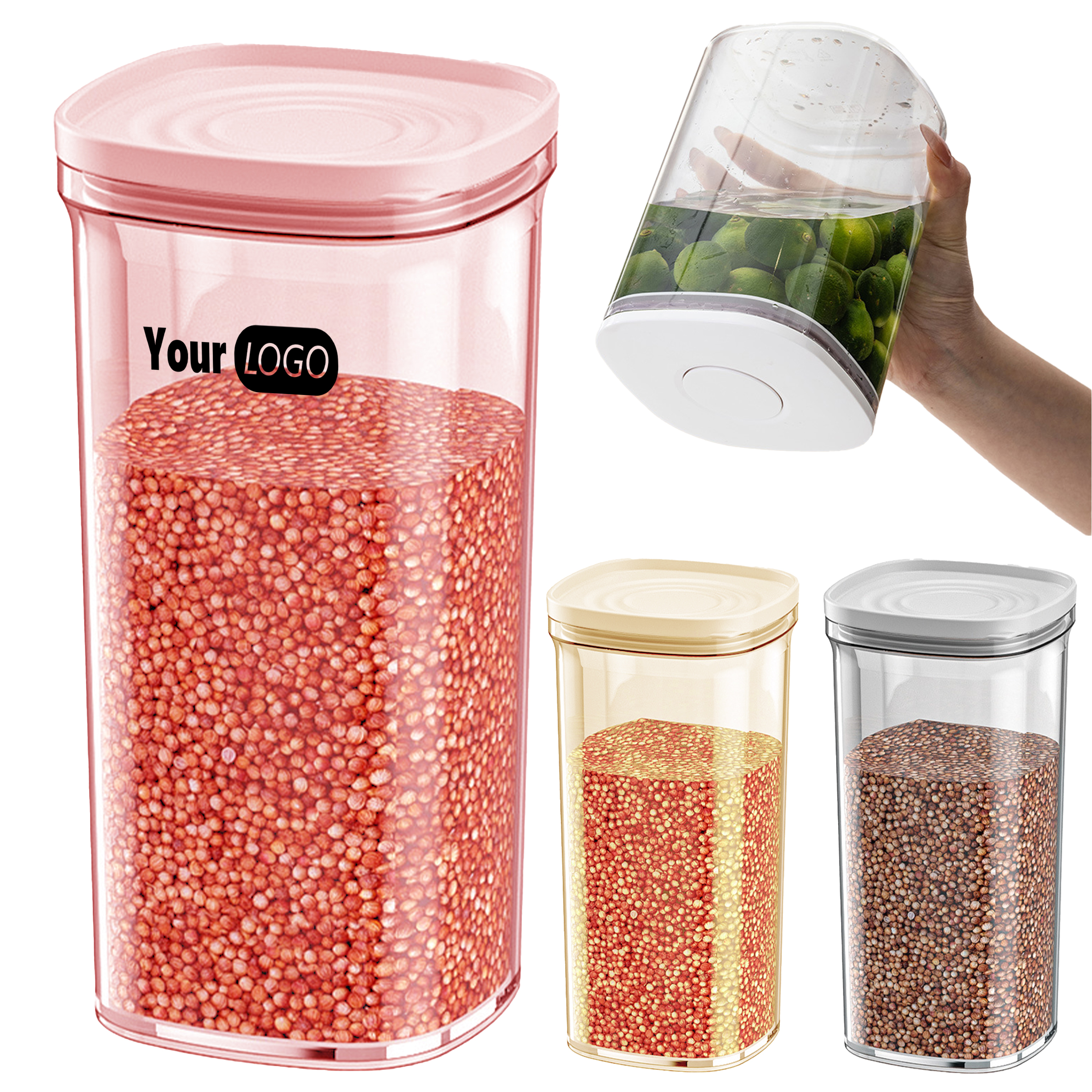 Plastic Clear Storage Jar With Leak-Proof Lid 2
