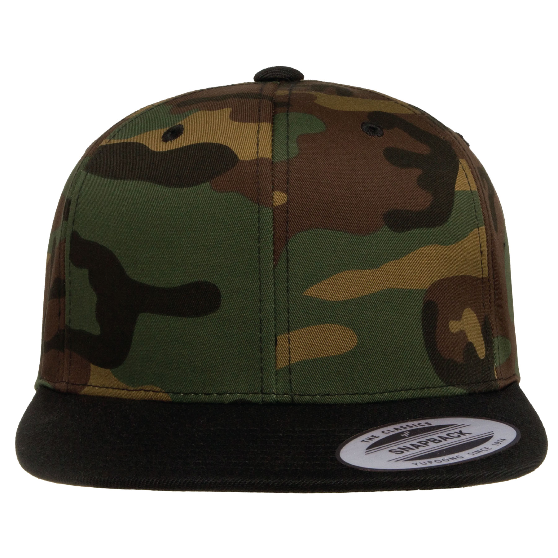 Yupoong 6089TC YP Classics Premium Snapback Two-Tone Camo Hat with Embroidery 6