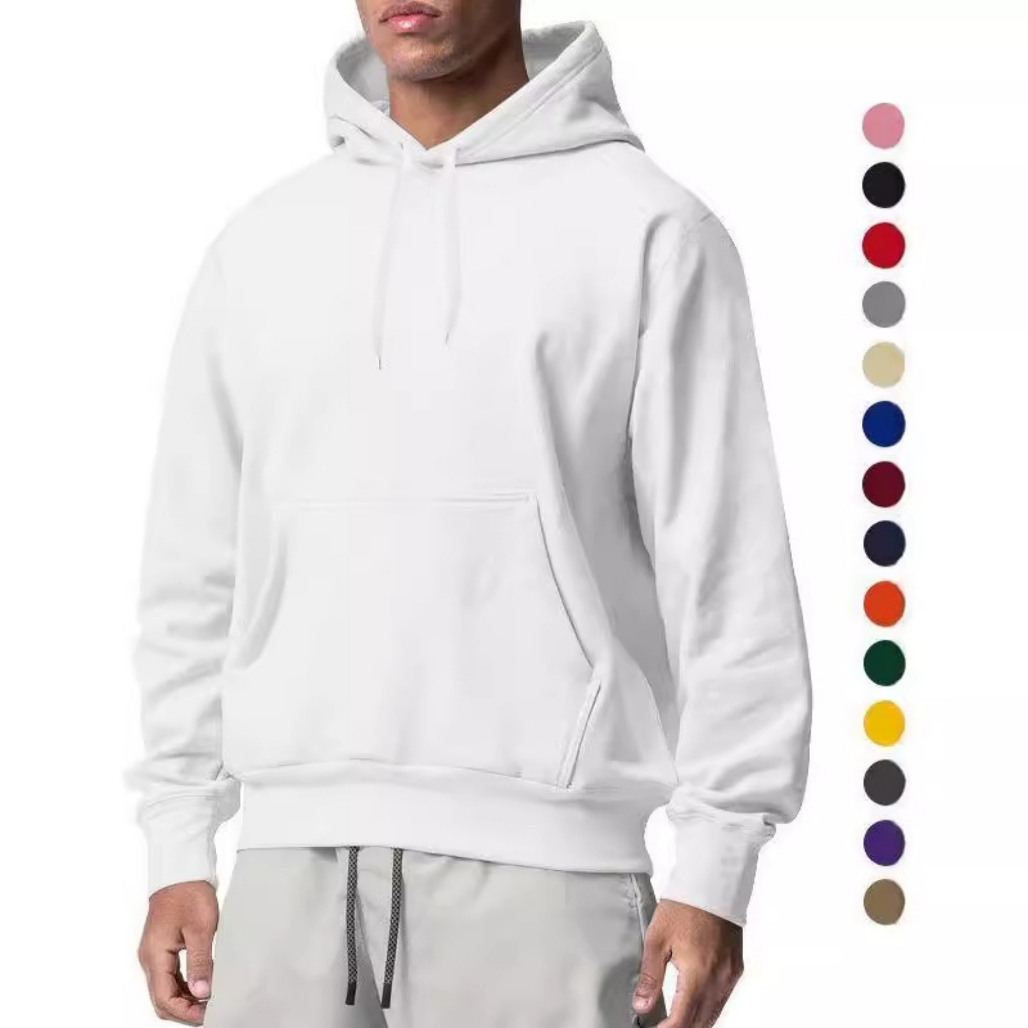 Man Casual Hoodie With Pockets, custom hoodie or sweatshirt with logo imprint 3