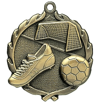 Soccer Wreath Medal, 1 3/4" 2