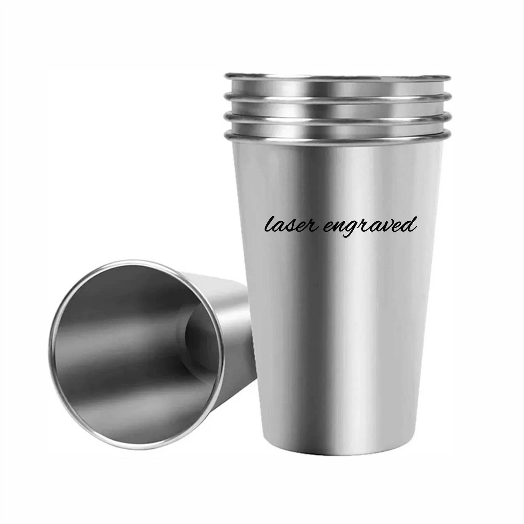 12 Oz Stainless Steel Pint Cup MOQ50 5