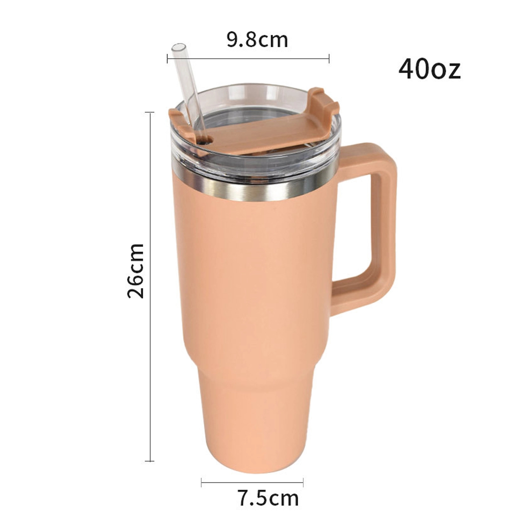 40 oz Vacuum Tumbler With Straw 3