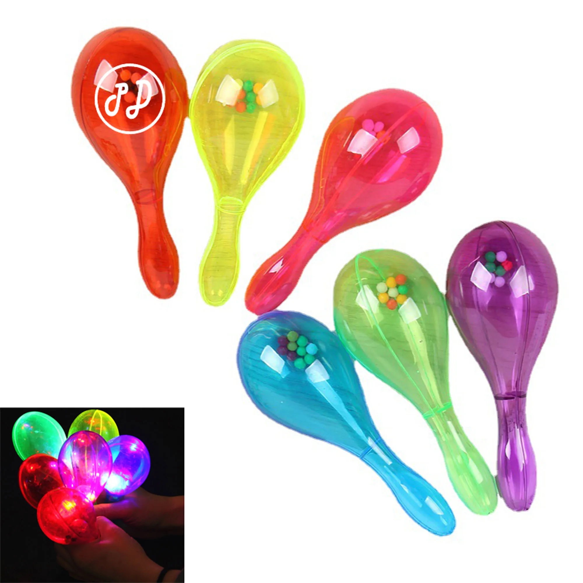 LED Flashing Mini Plastic Maracas 2