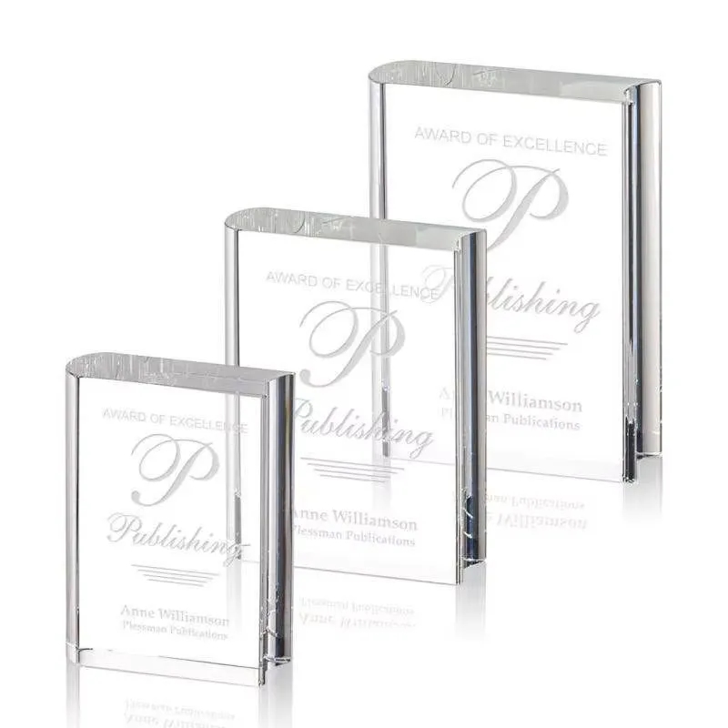 Book Shape Crystal Award 5