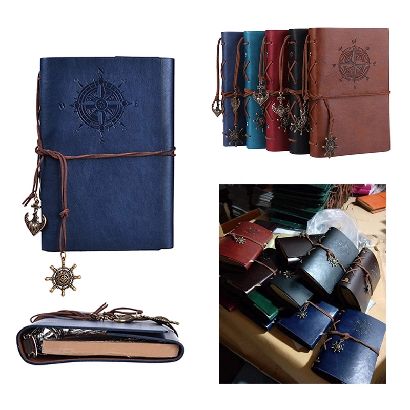 Vintage Journal Travel Notebook Loose-Leaf Diary 15