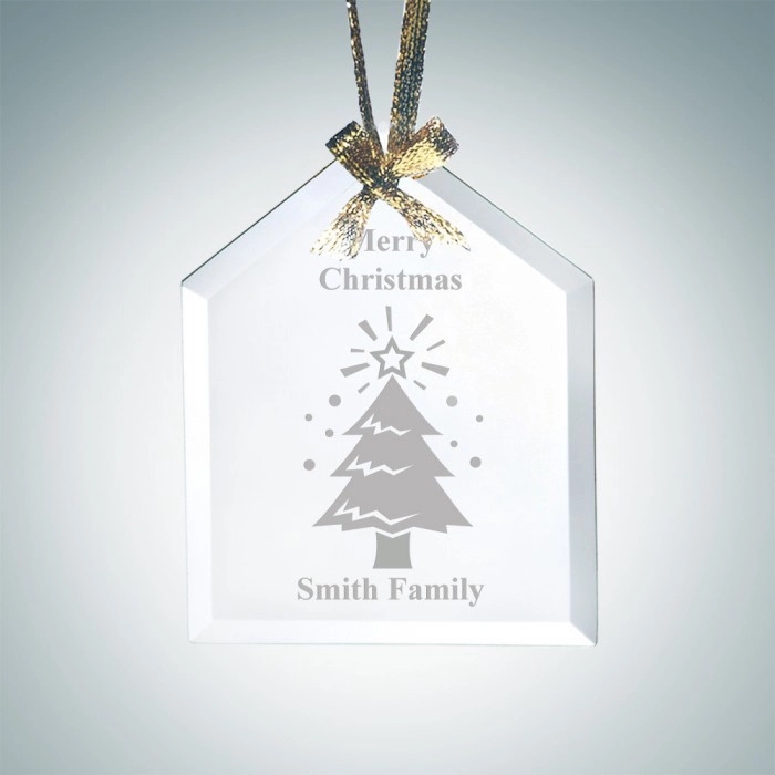 Beveled Crystal Glass House Ornament 1