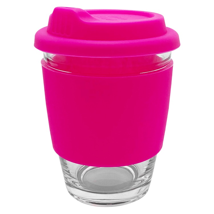 Carlo Glass Coffee Cup - Silicone Band 11