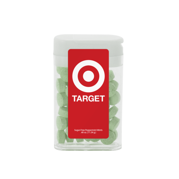 1 1/2" x 2 1/2" Rectangular Flip-Top Mint Dispenser 2