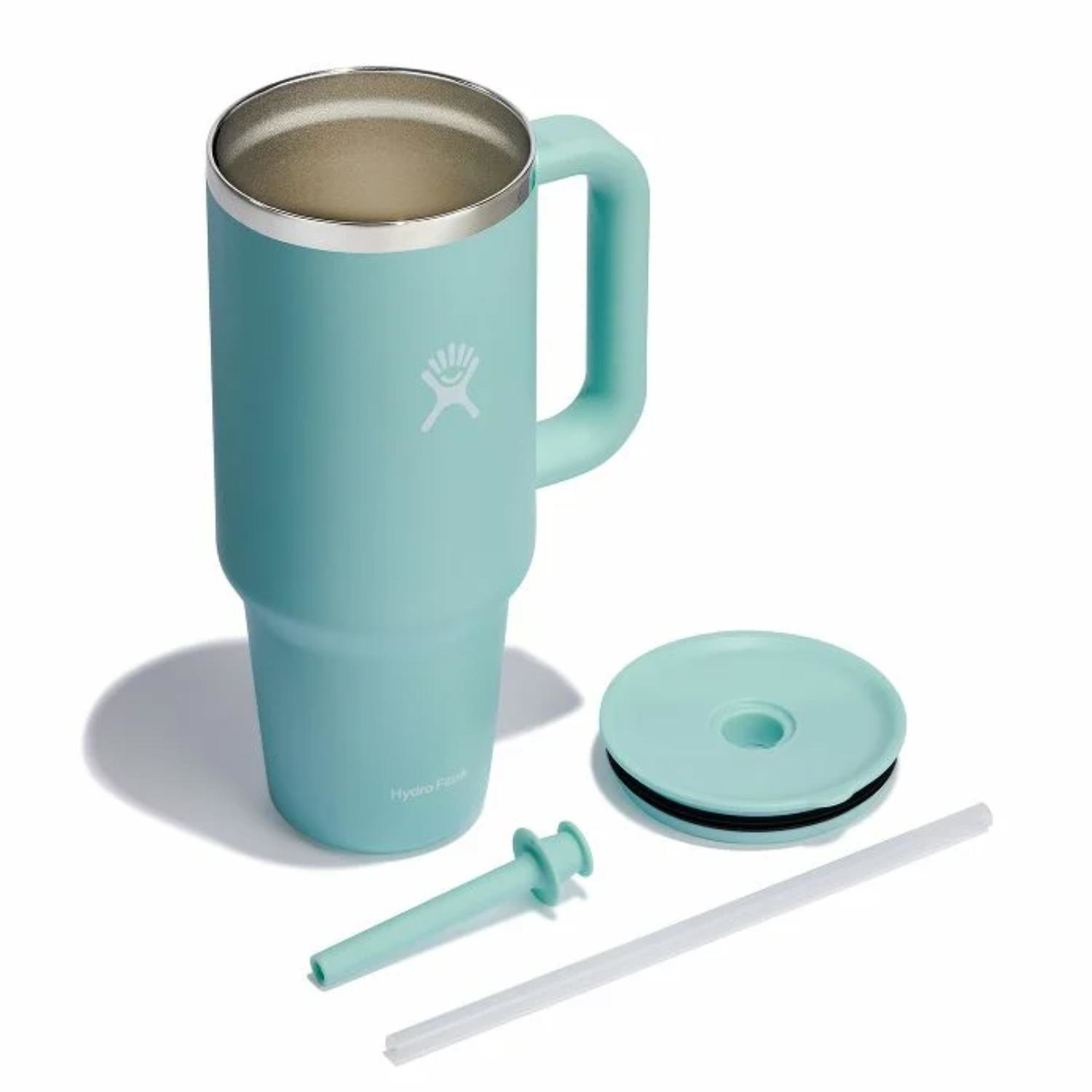 40 oz Hydro Flask® Stainless Steel Insulated Travel Tumbler w/ Handle & Straw 3