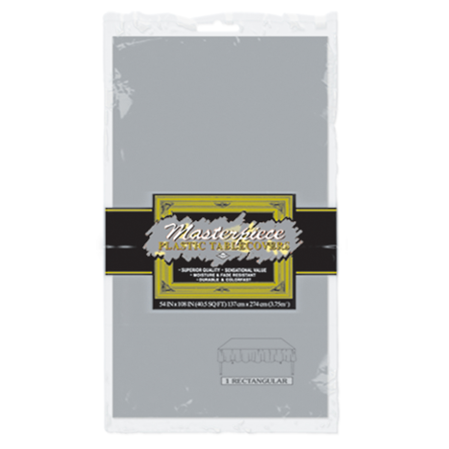 Masterpiece Rectangle Plastic Table Cover 1