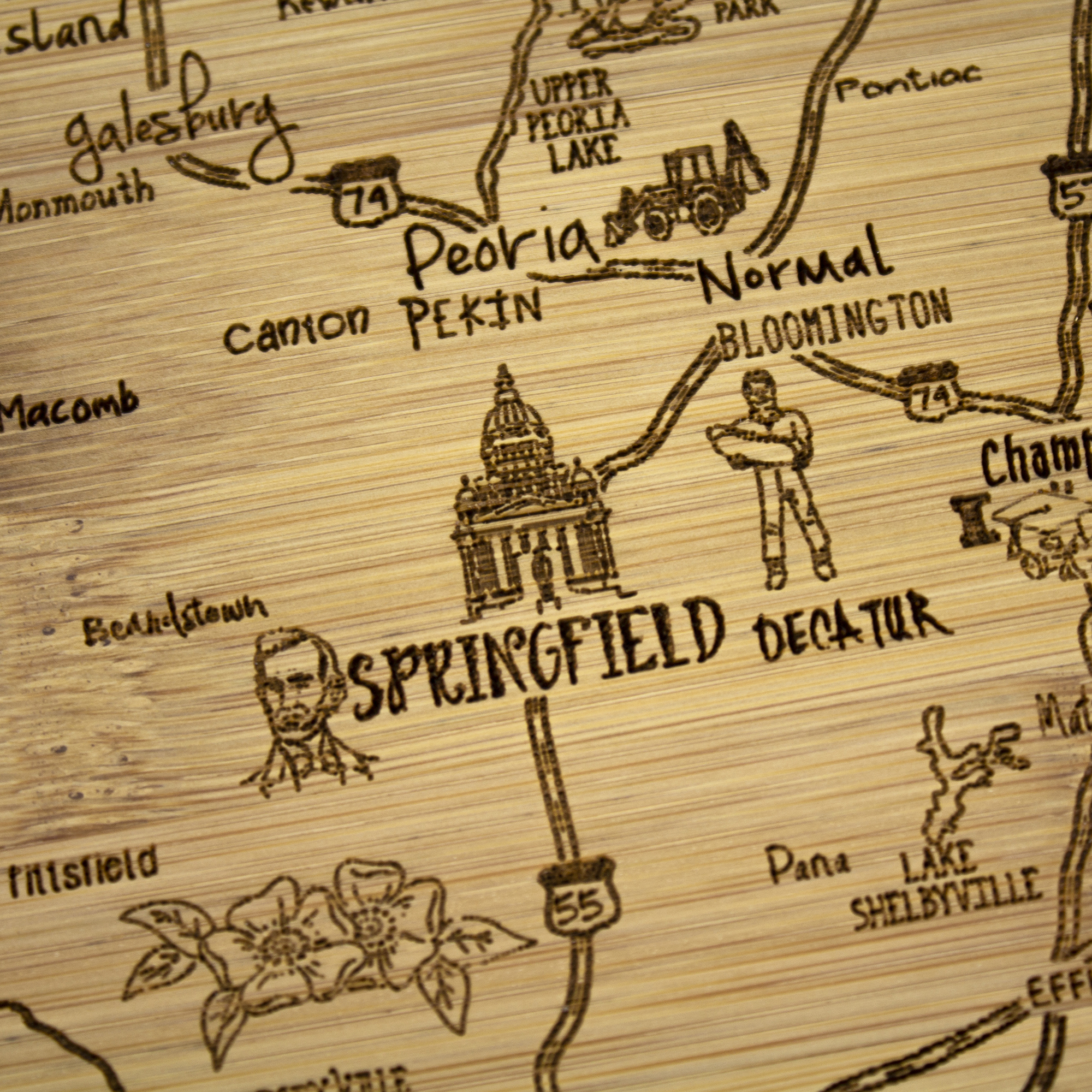 A Slice of Life Illinois Serving & Cutting Board 4