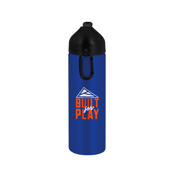 EasyFlow Recycled Aluminum Bottle w Straw Lid, custom water bottle with logo imprint 94