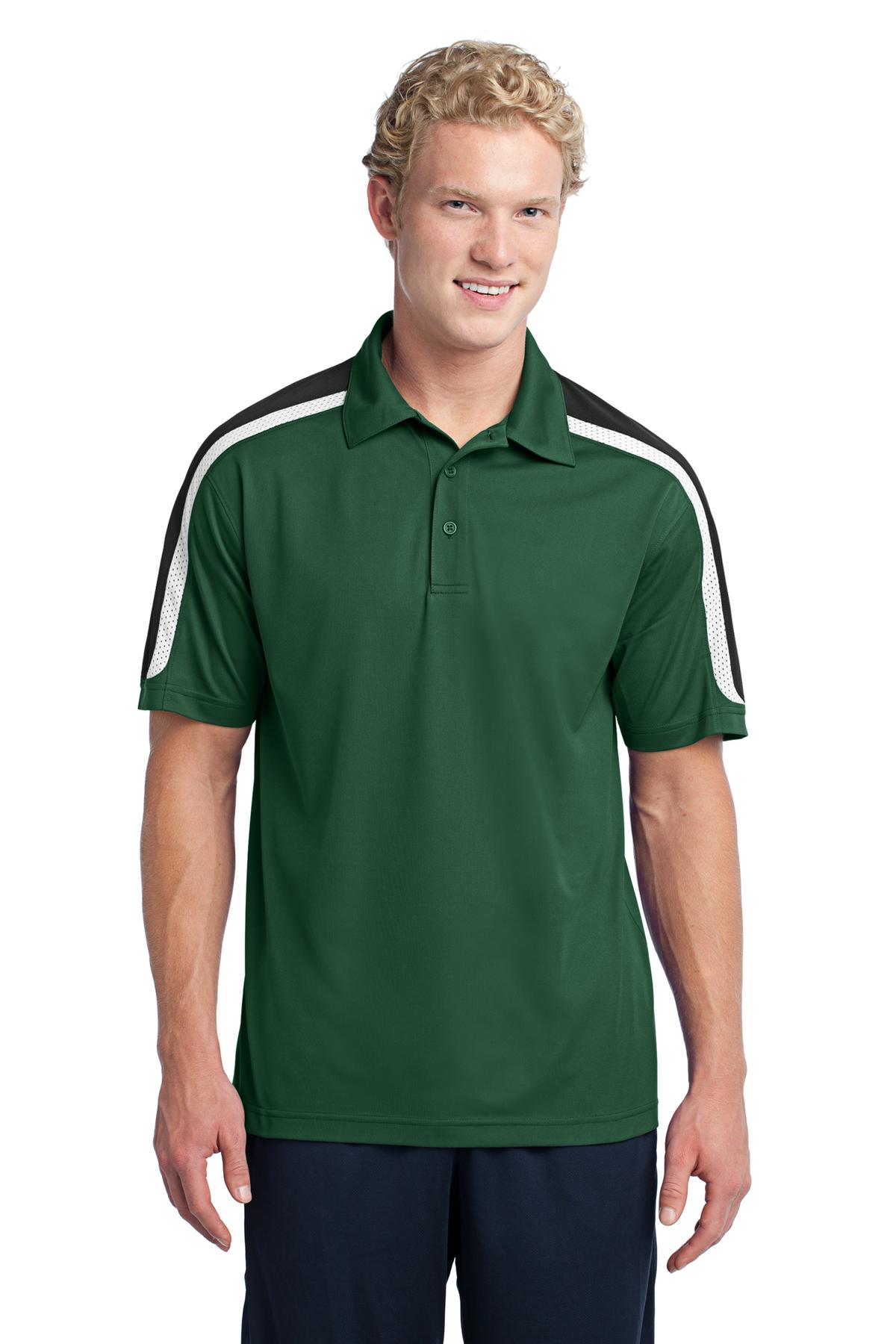 Sport-Tek Tricolor Shoulder Micropique Sport-Wick Polo. ST658 16