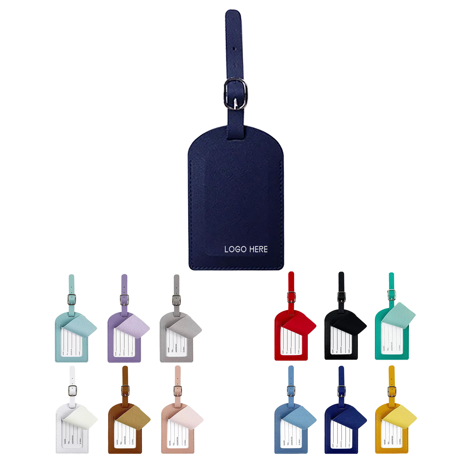 PU Leather Luggage Tags Bag Tags 3