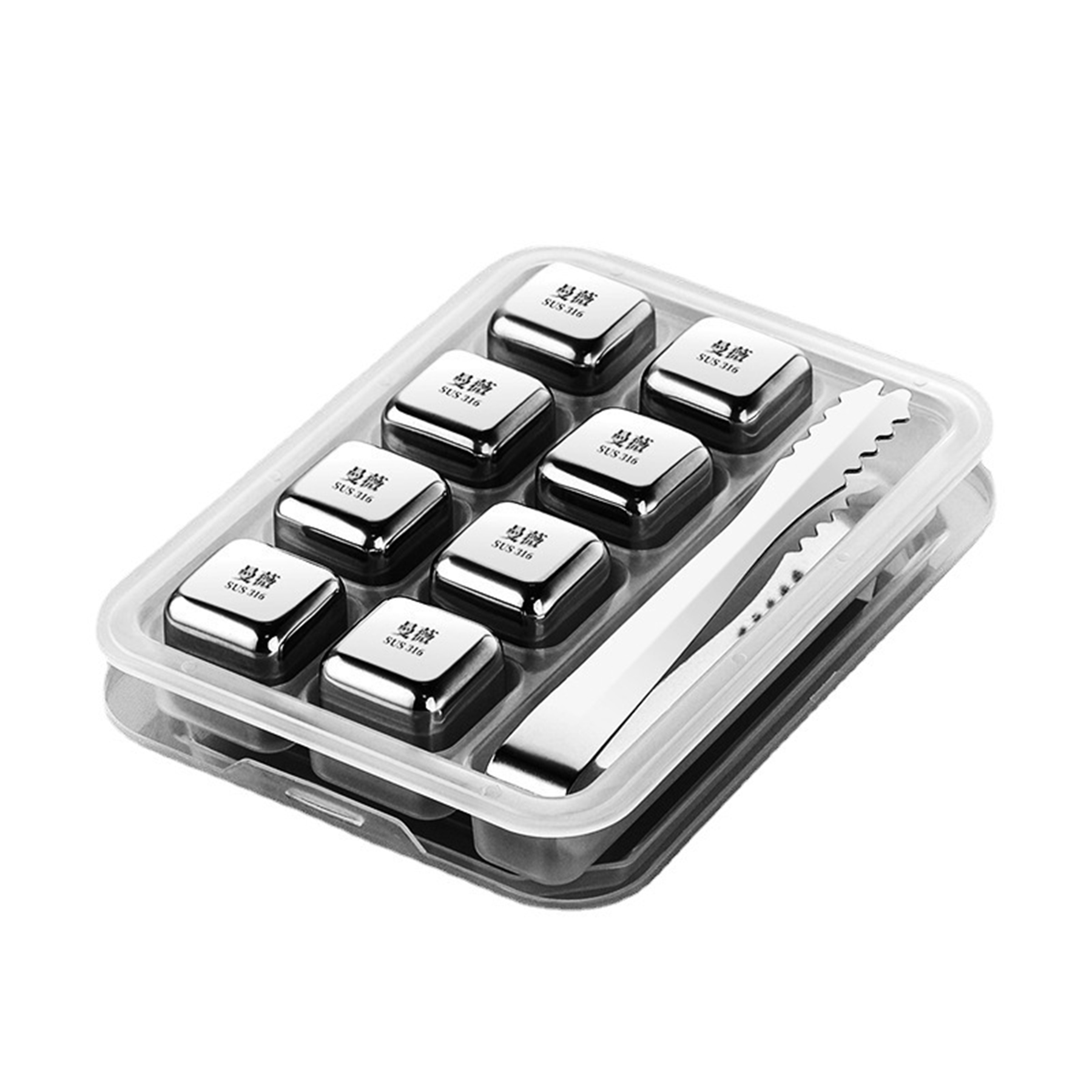 Reusable Square Stainless Steel Ice Cube 2