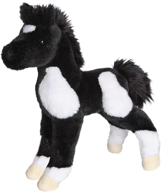 Runner Black & White Paint Foal Stuffed Animal 1