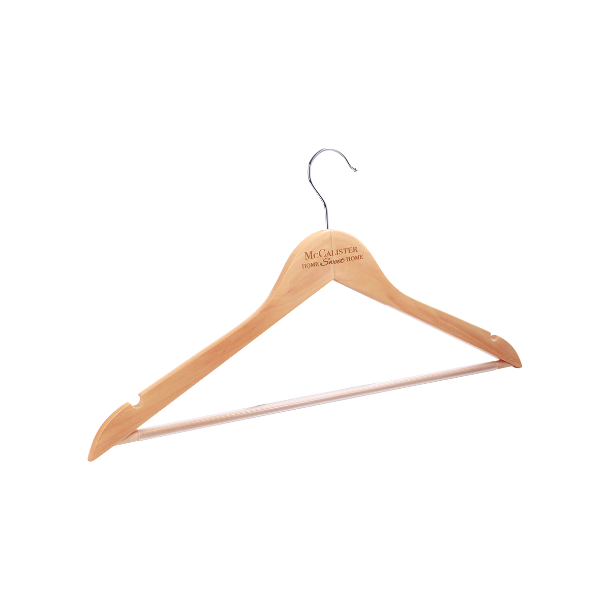 17 1/2" x 9" Solid Maple Clothes Hanger