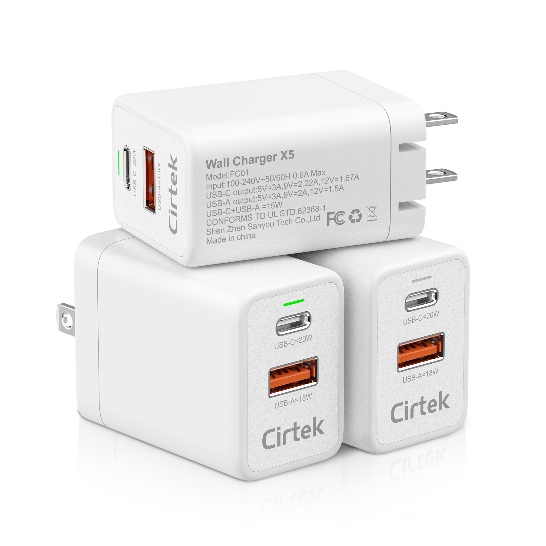 Cirtek® Foldable 20W PD Fast Charger 3