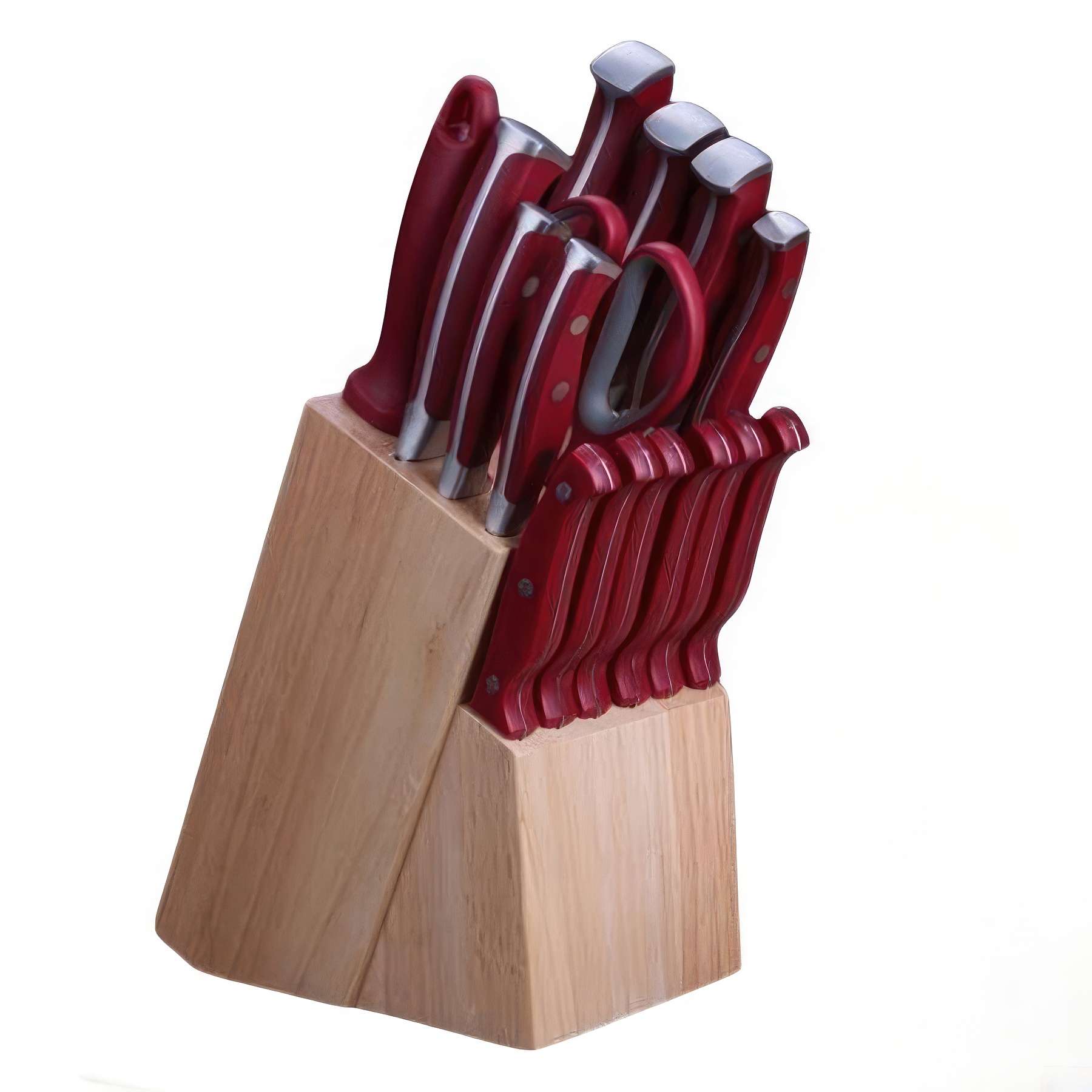 16 PCS Stainless Steel Kitchen Knife Set with Wooden Stand 3