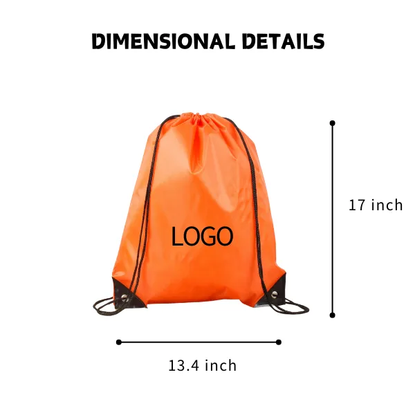 Dual-Shoulder Drawstring Polyester Water-Resistant Backpack 3