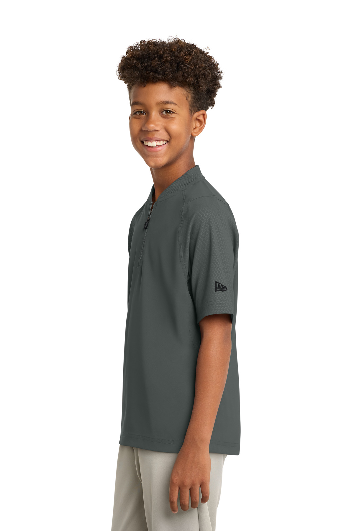 New Era Youth Cage Short Sleeve 1/4-Zip Jacket. YNEA600 14