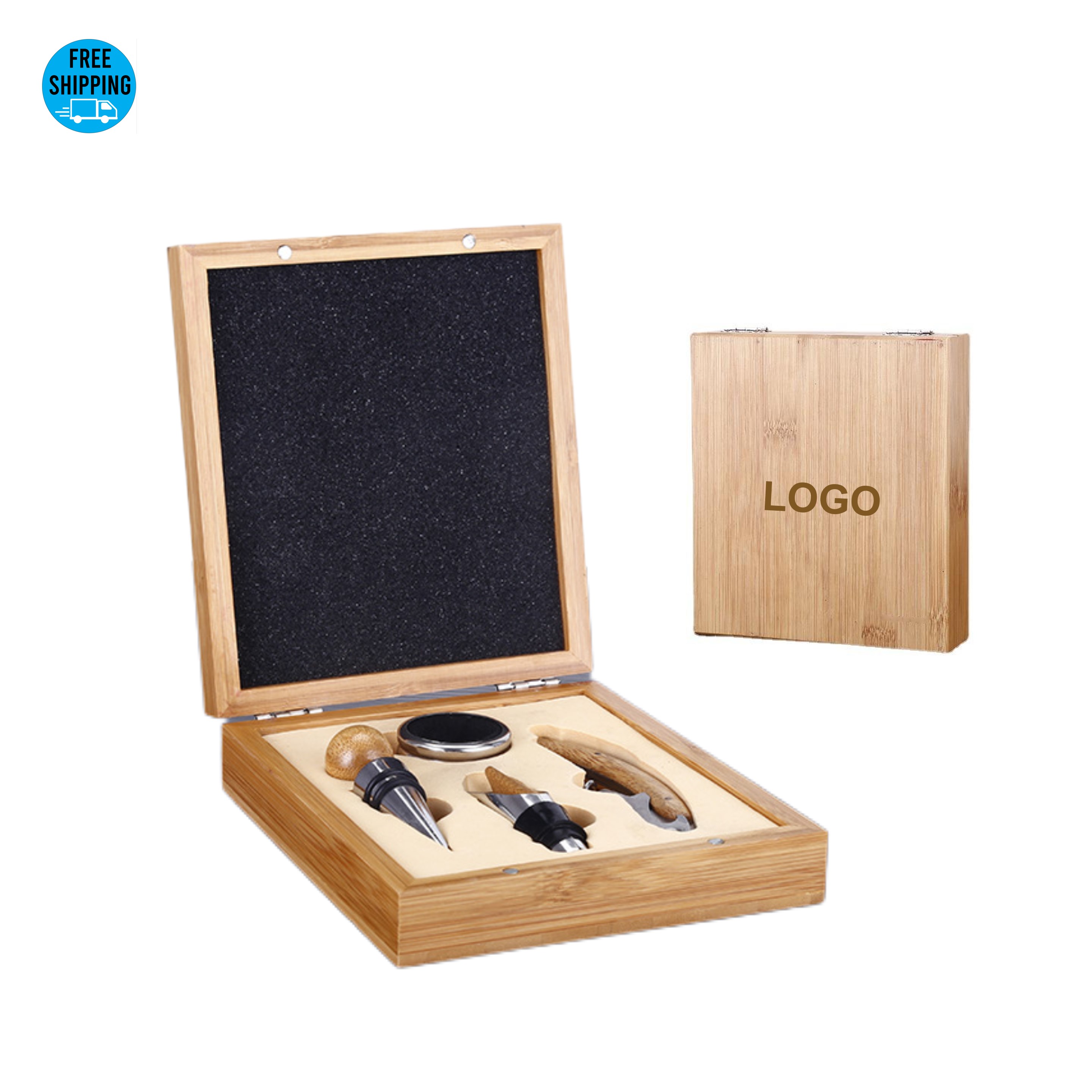 Bamboo Wine Opener Kit 4