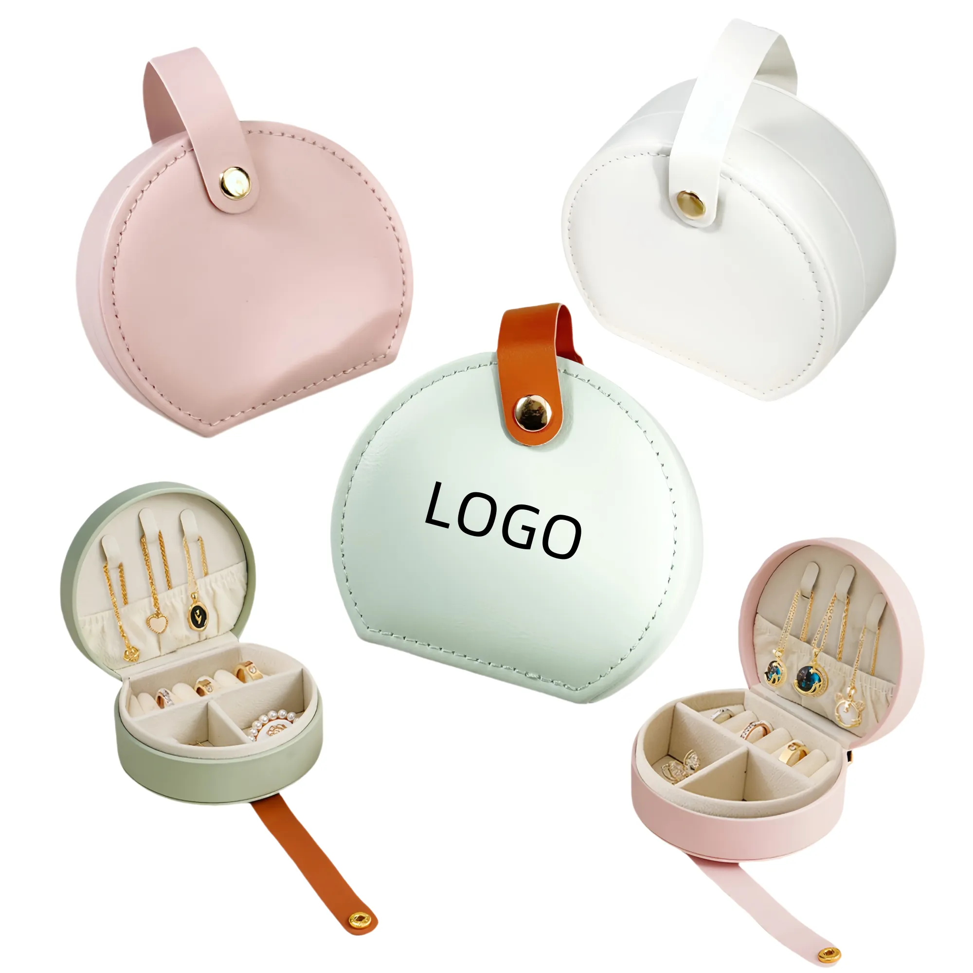 Semi-Circular Portable Jewelry Storage Box 2