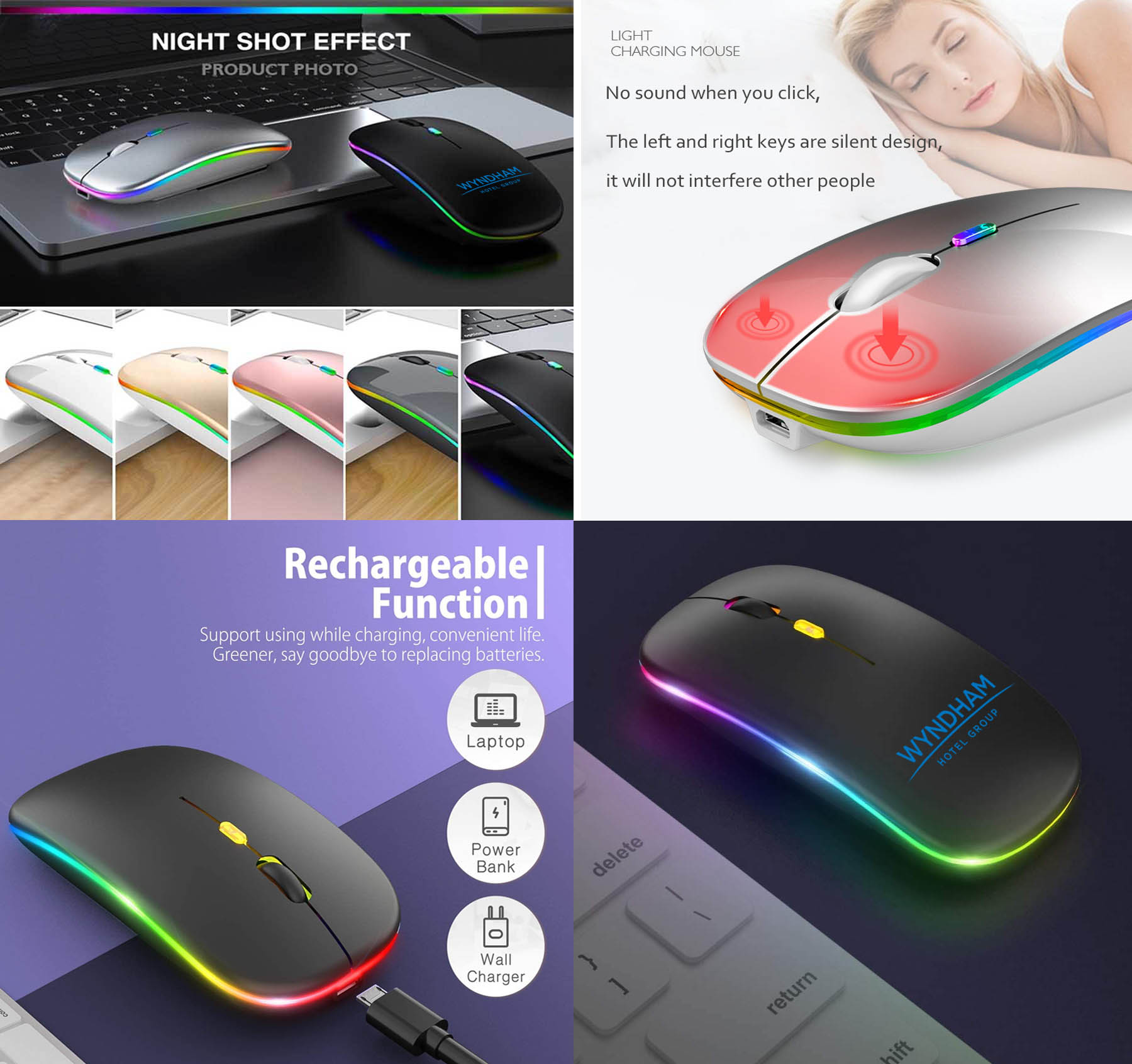 iBank ® Wireless Mouse, LED Dual Mode (Bluetooth 5.1 and 2.4G Wireless) 2