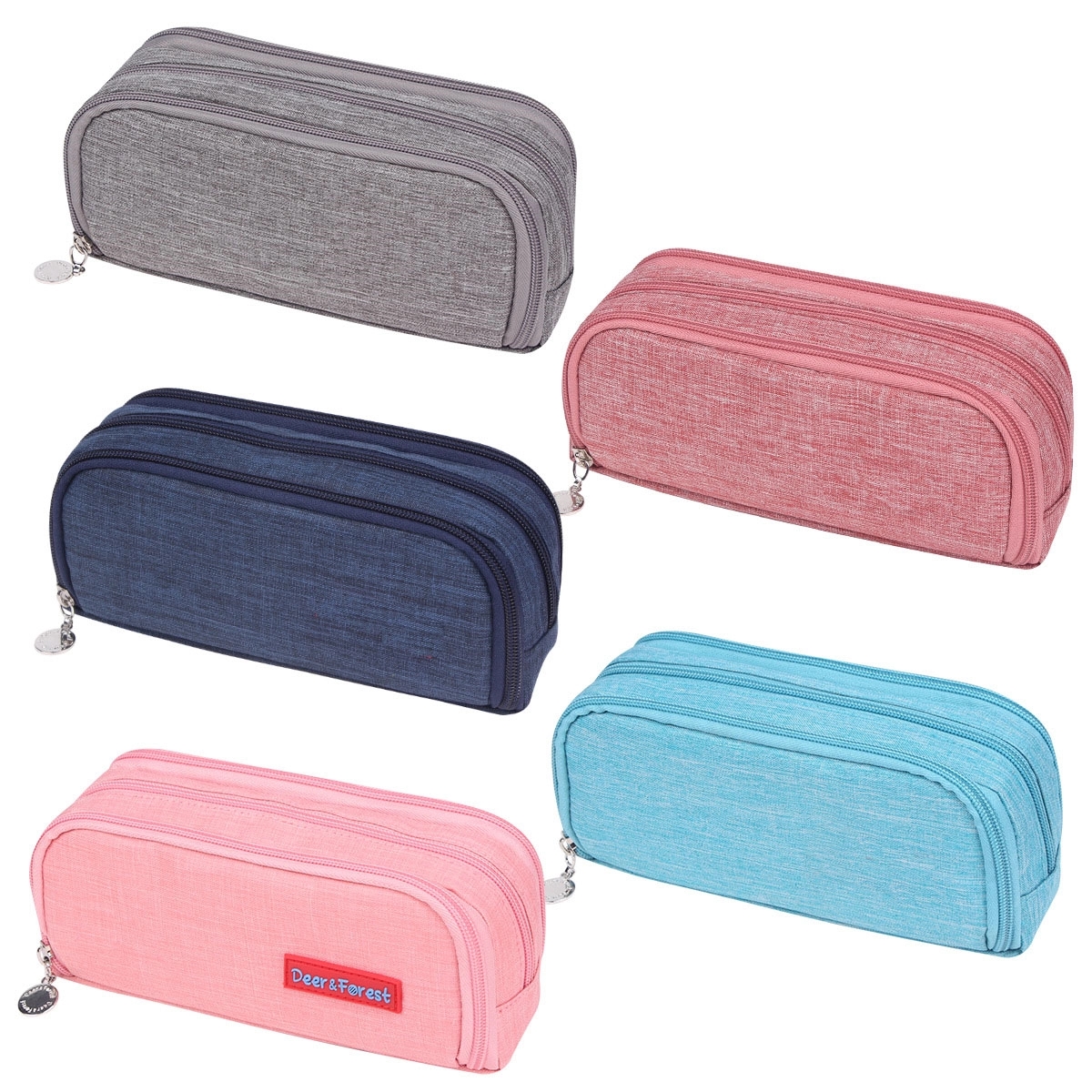 Large Capacity Pencil Case 3 Compartment Pouch 2