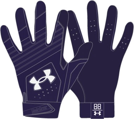 UA Clean Up Men's Batting Gloves 18