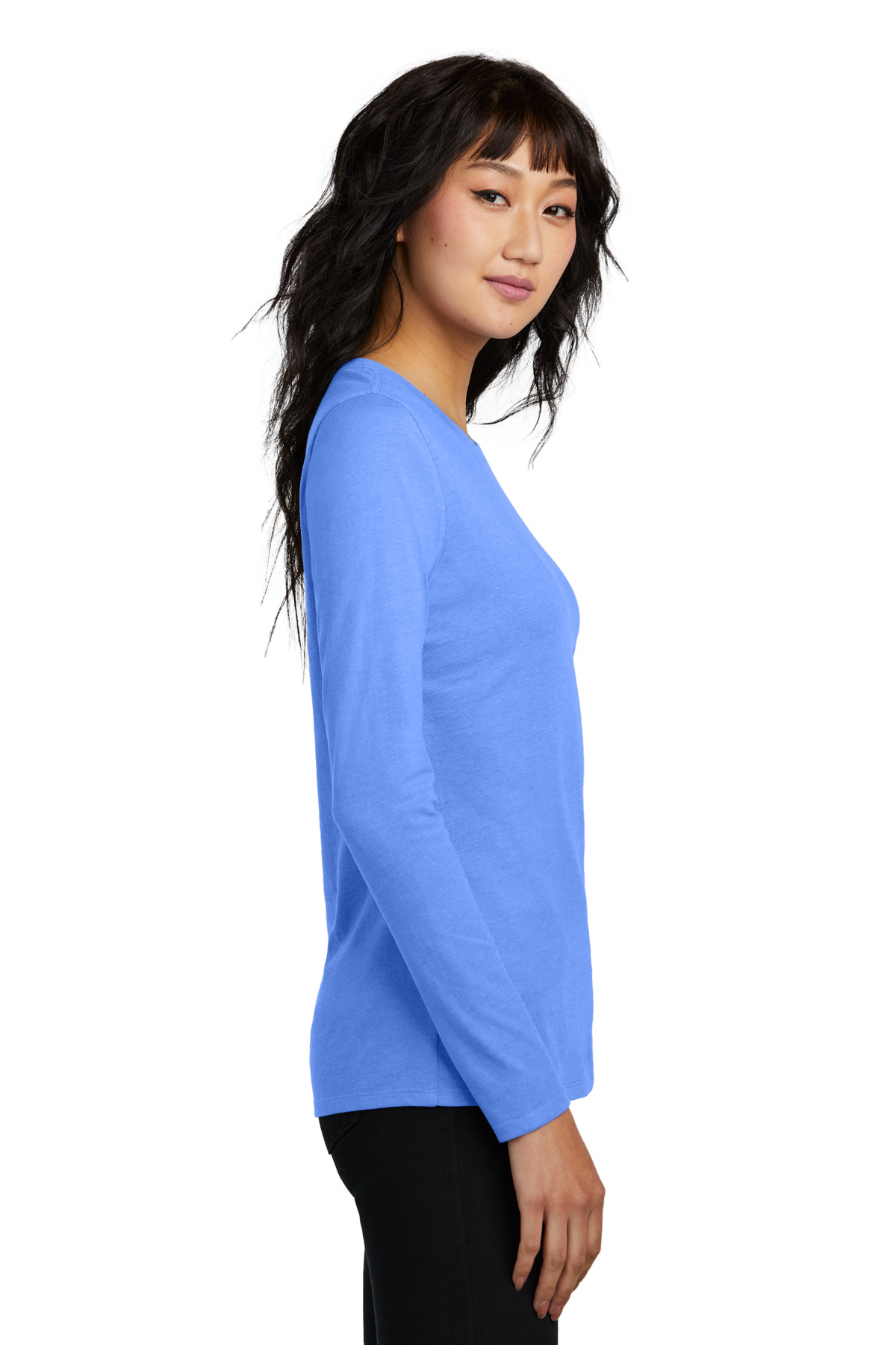 District Women's Perfect Blend CVC Long Sleeve Tee DT110 45