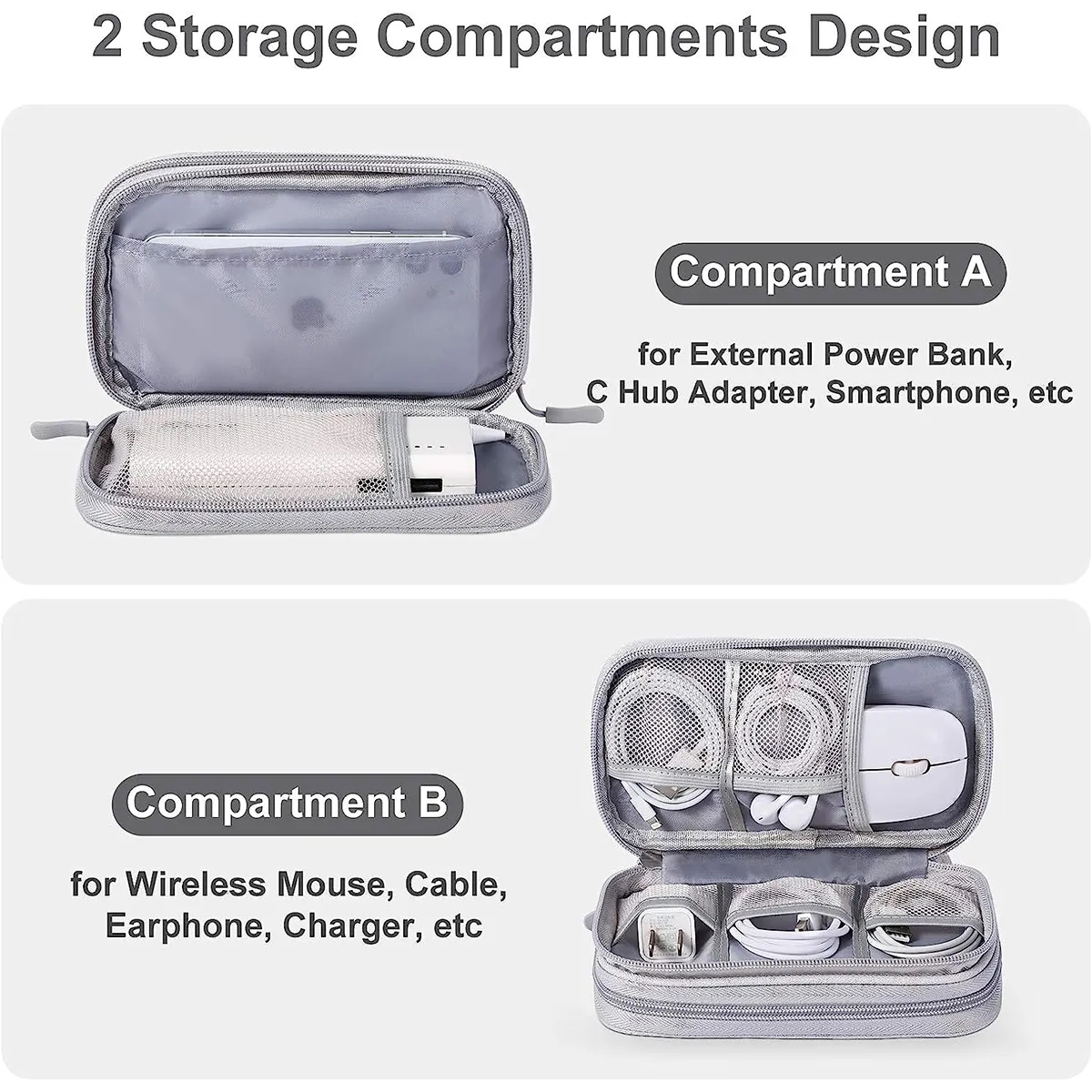 Small Cable Bag Charger Organizer Case 2