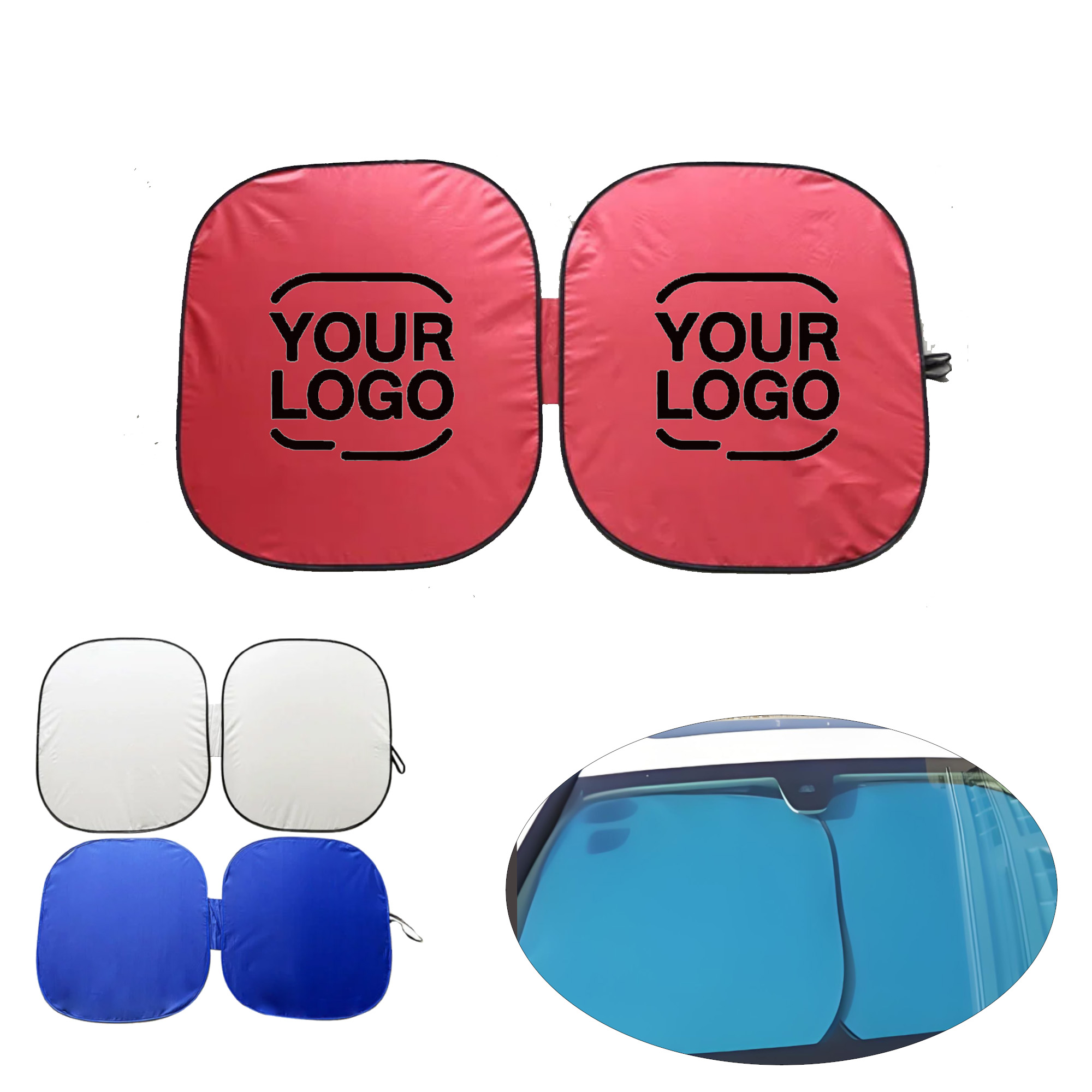 Car Sunshade With 2 circles 6