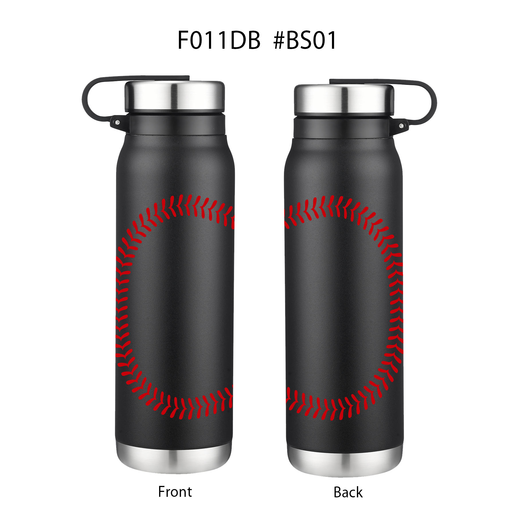 20 oz. Baseball Design Stainless Steel Vacuum Water Bottle w/ Twist Lid 3