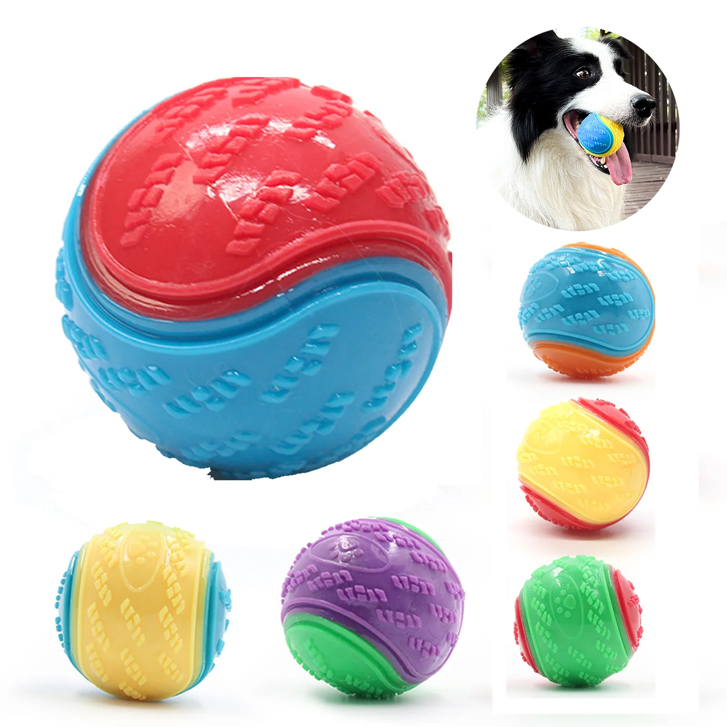 Rubber Pet Toy Teething Ball 6