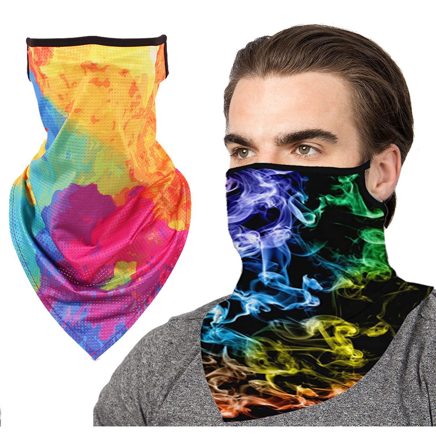 Full Color Face Bandana mask Reusable Tube w/ Ear Loop 2
