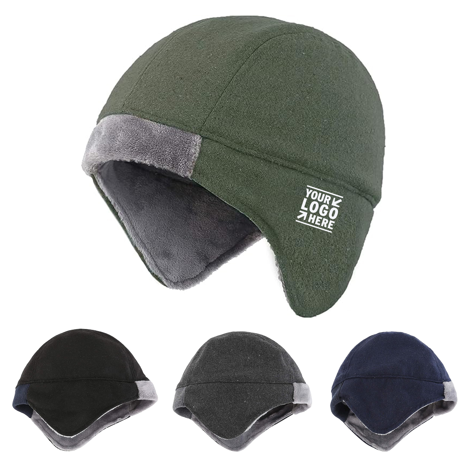 Connectyle Mens Fleece Lined Thermal Skull Cap Beanie with Ear Covers Winter Hat 2